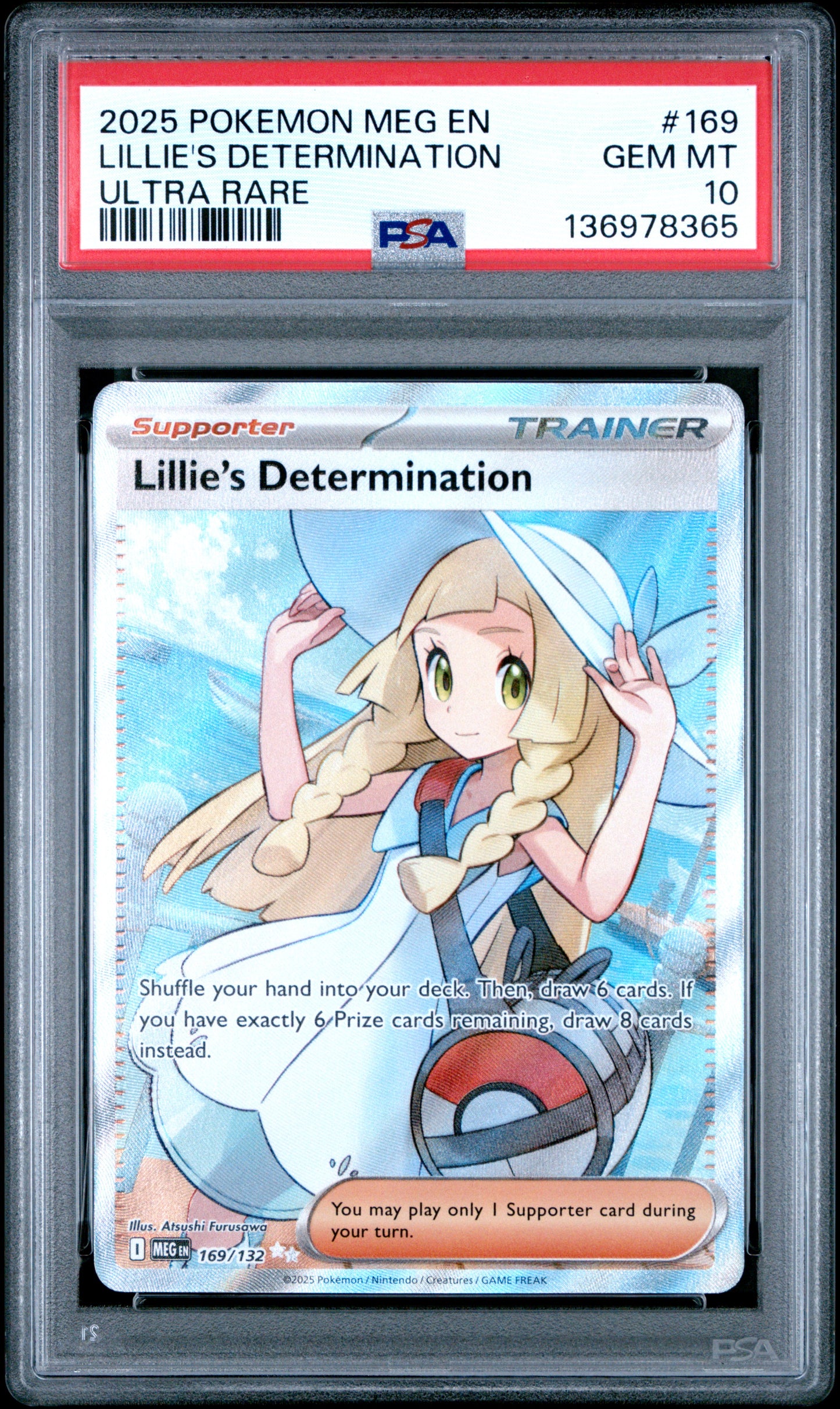 PSA 10 Lillie's Determination #169 Mega Evolution