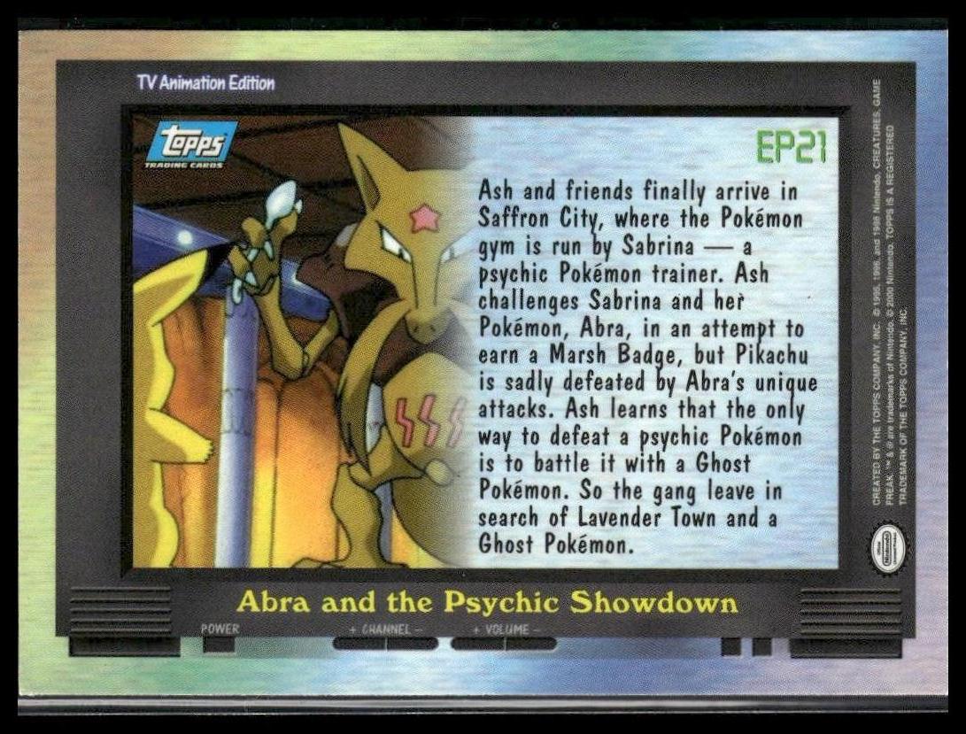 Abra And The Psychic Showdown #EP21 Foil Topps TV LP