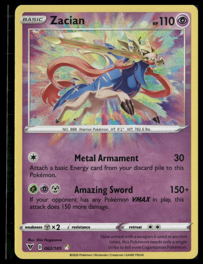 Zacian #082/185 Amazing Rare Vivid Voltage VLP
