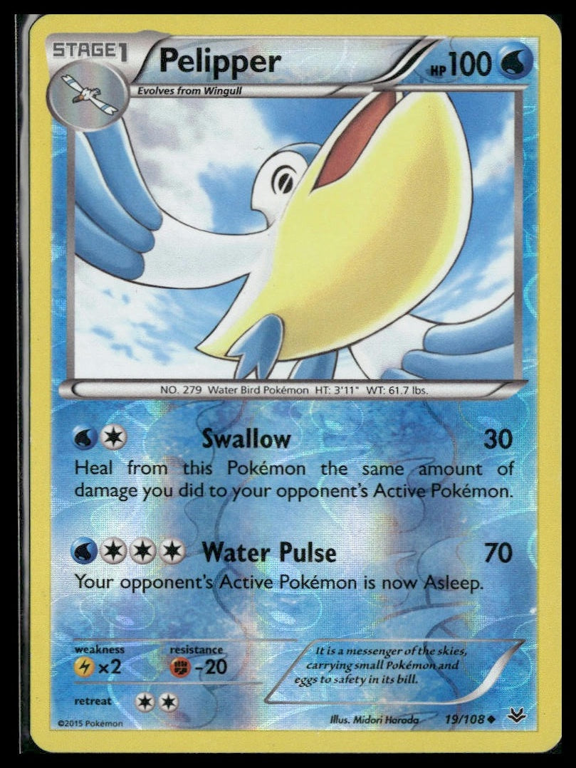 Pelipper #19/108 Reverse Holo Roaring Skies MP