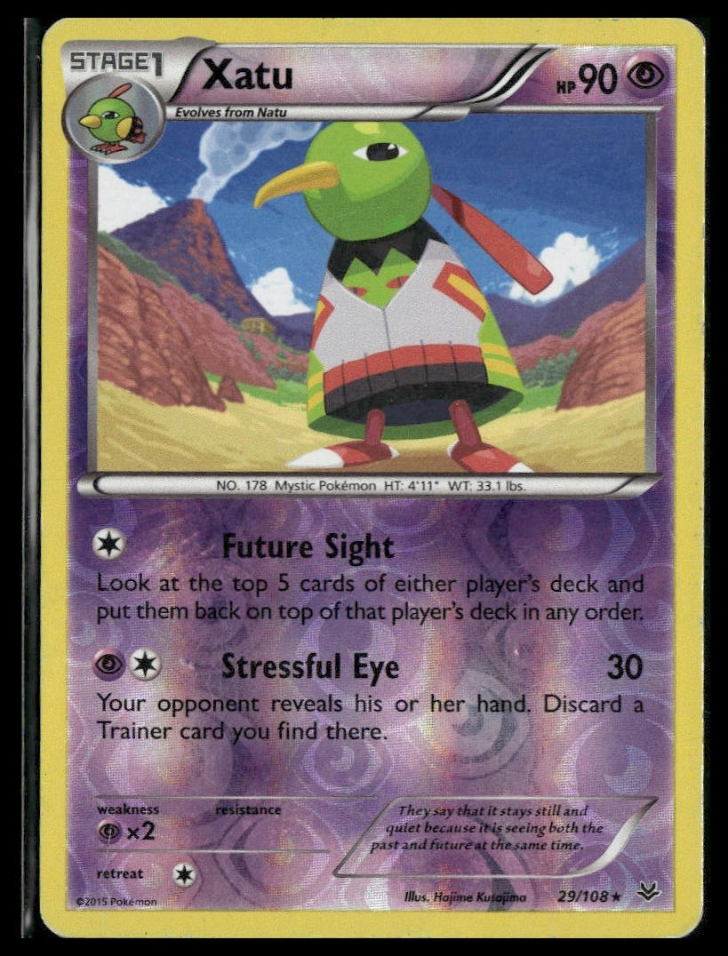 Xatu #29/108 Reverse Holo Roaring Skies MP
