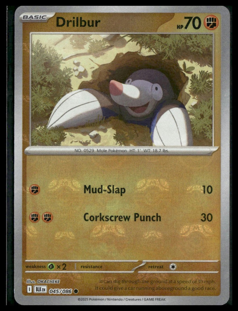Drilbur (Master Ball) #045/086 Black Bolt VLP