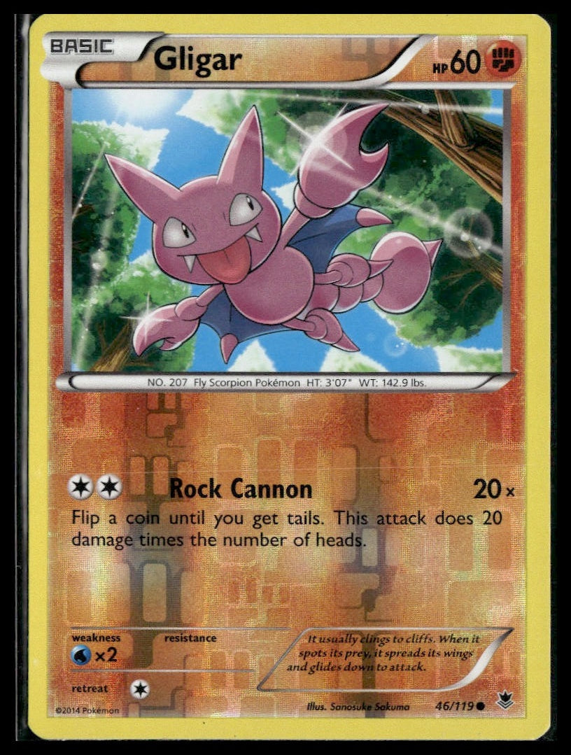 Gligar #46/119 Reverse Holo Phantom Forces LP