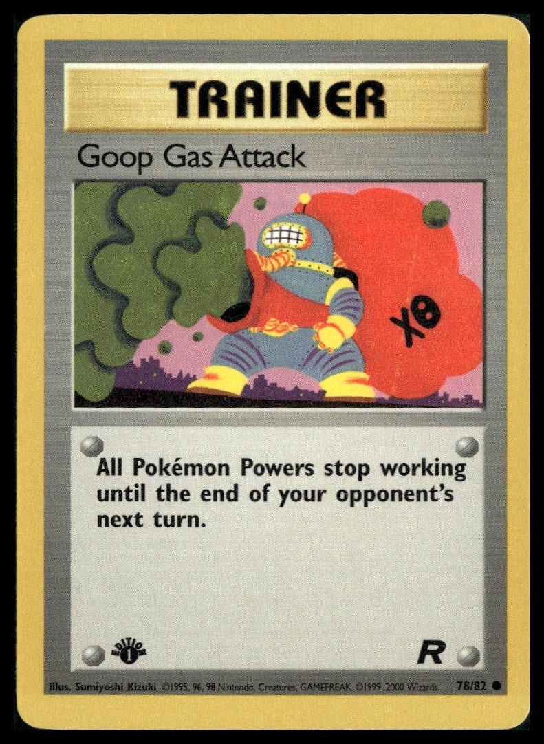 Goop Gas Attack #78/82 1st Edition Team Rocket LP