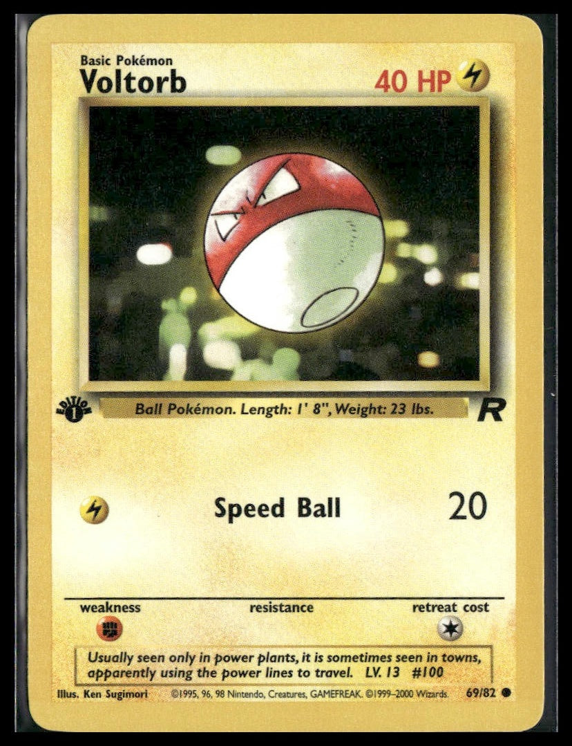 Voltorb #69/82 1st Edition Team Rocket LP