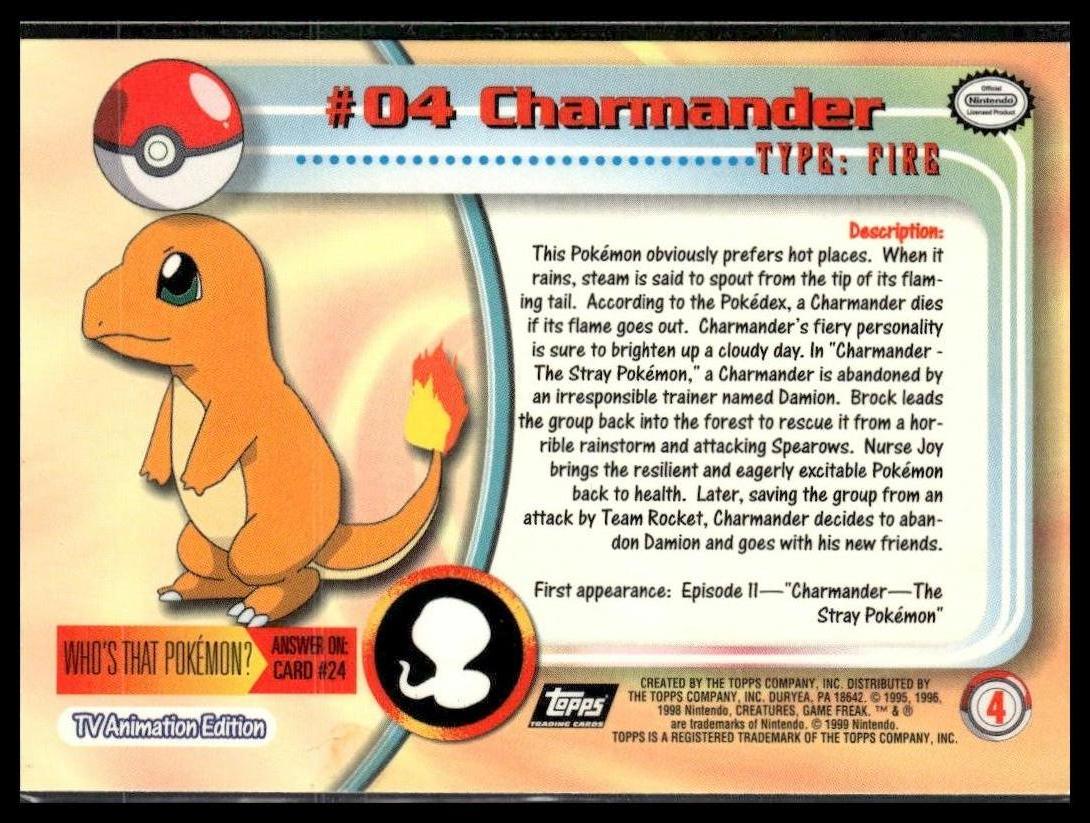 Charmander #4 Topps TV LP