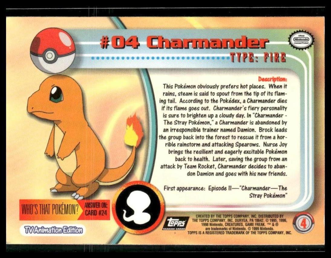 Charmander #4 Topps TV LP