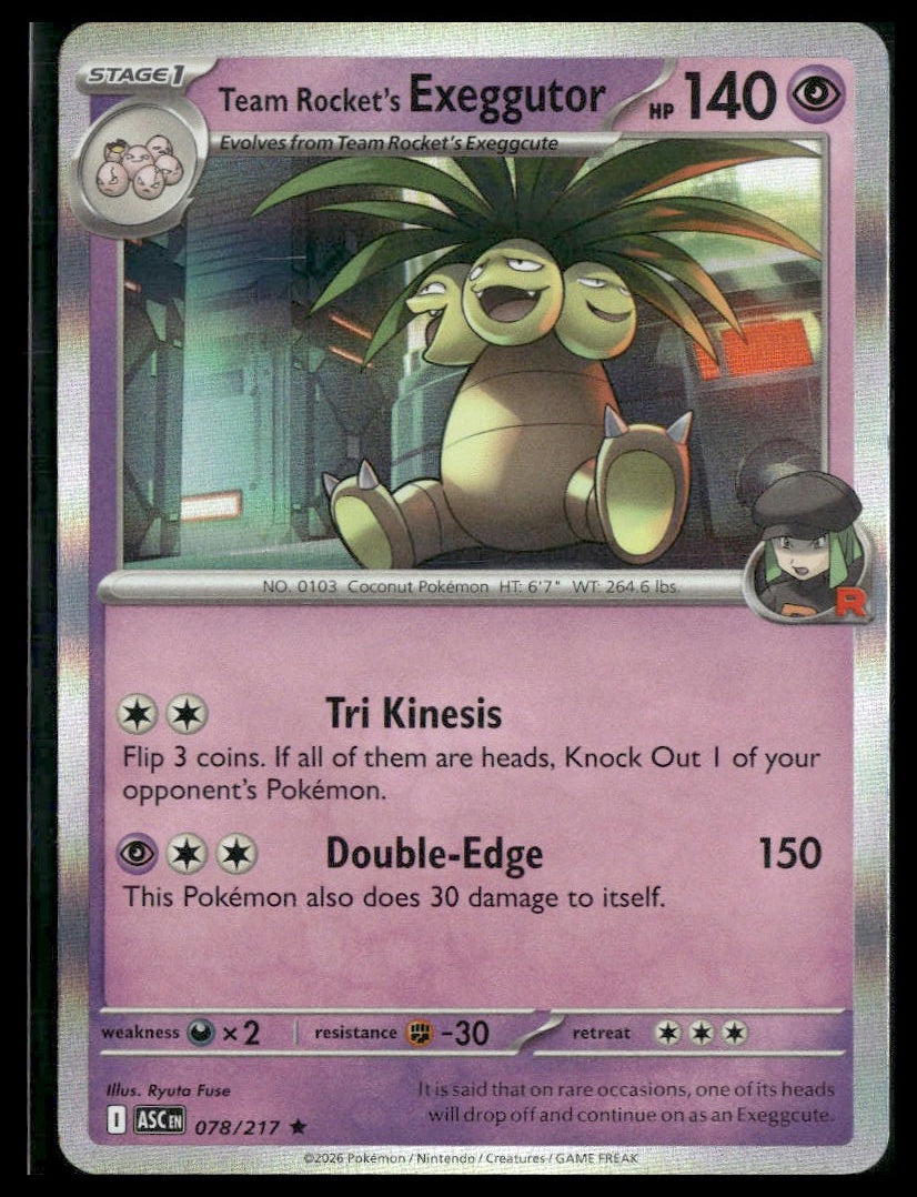 Team Rocket's Exeggutor #078/217 Ascended Heroes VLP