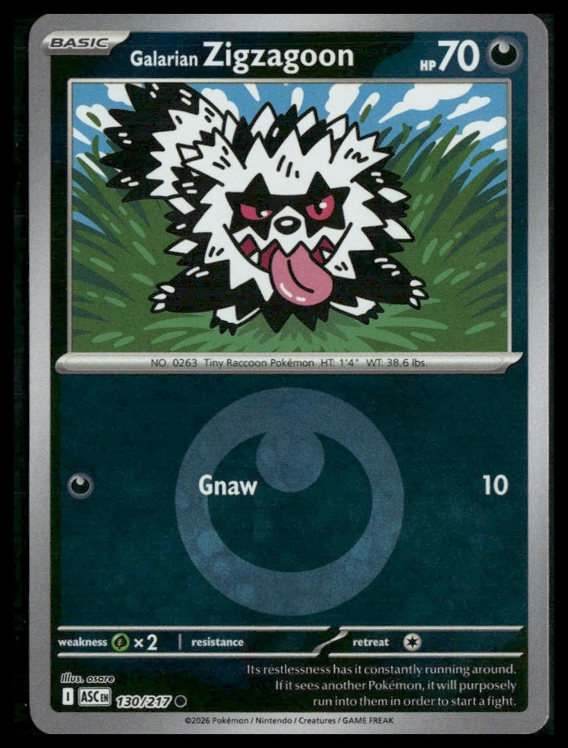 Galarian Zigzagoon (Energy) #130/217 Ascended Heroes VLP