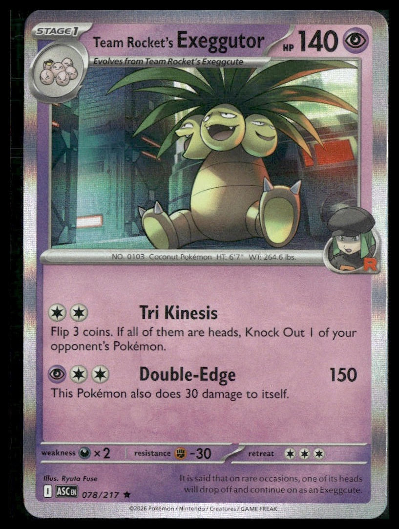 Team Rocket's Exeggutor #078/217 Ascended Heroes VLP
