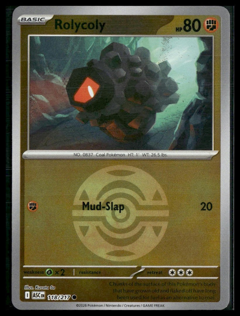 Rolycoly (Dusk Ball) #118/217 Ascended Heroes VLP