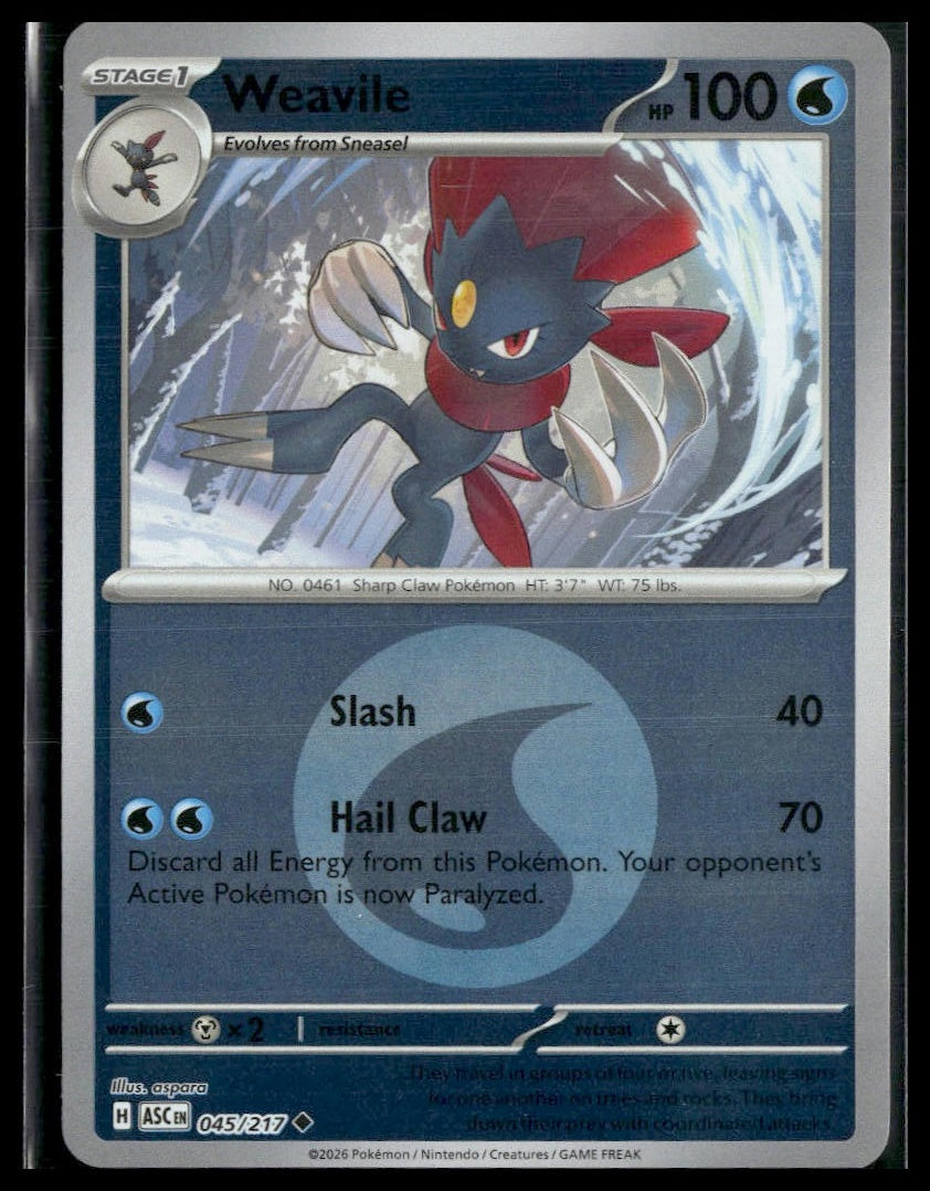 Weavile (Energy Ball) #045/217 Ascended Heroes VLP