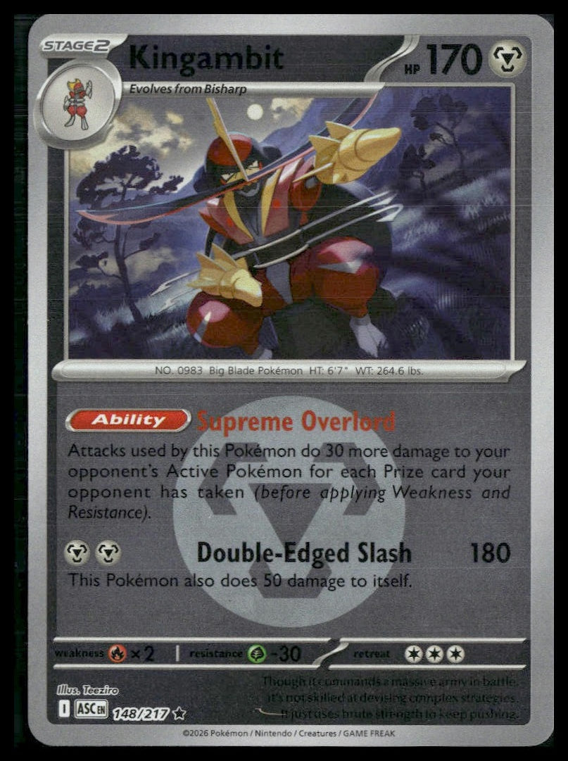 Kingambit (Energy Symbol) #148/217 Ascended Heroes NM