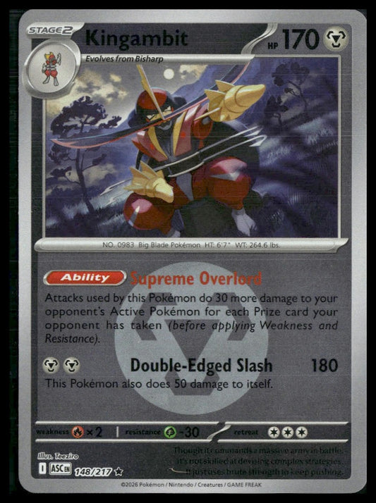 Kingambit (Energy Symbol) #148/217 Ascended Heroes NM
