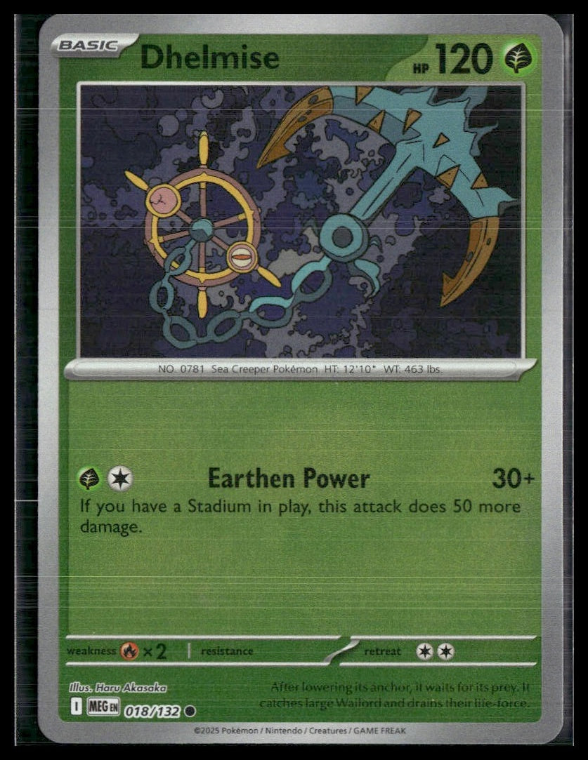 Dhelmise #018/132 Reverse Holo Mega Evolution VLP