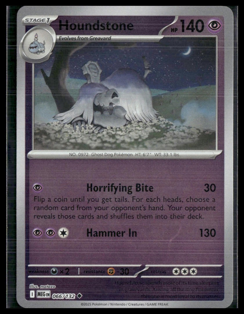 Houndstone #066/132 Reverse Holo Mega Evolution VLP