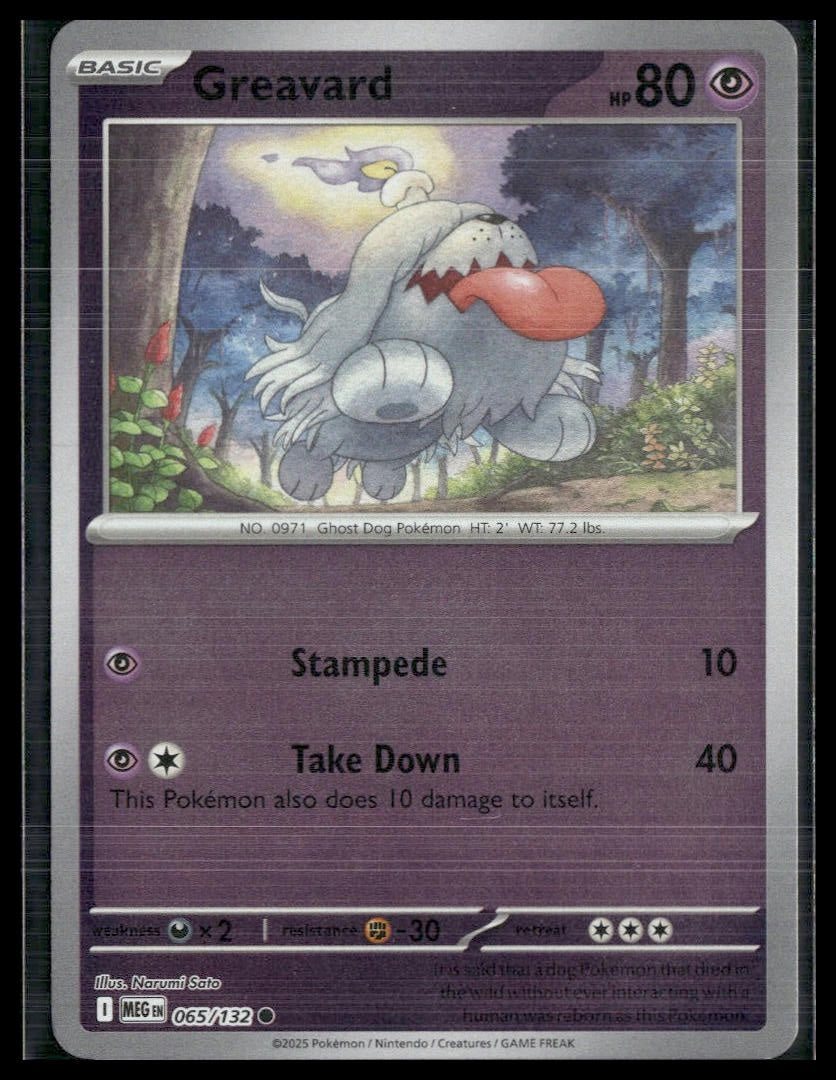 Greavard #065/132 Reverse Holo Mega Evolution VLP