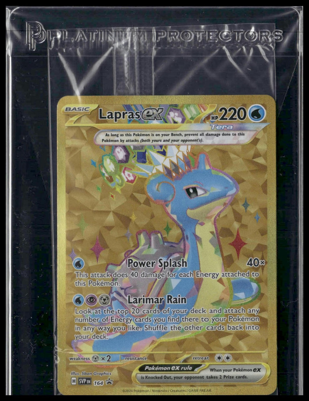 Lapras ex #164 SEALED Terapagos UPC Promo VLP
