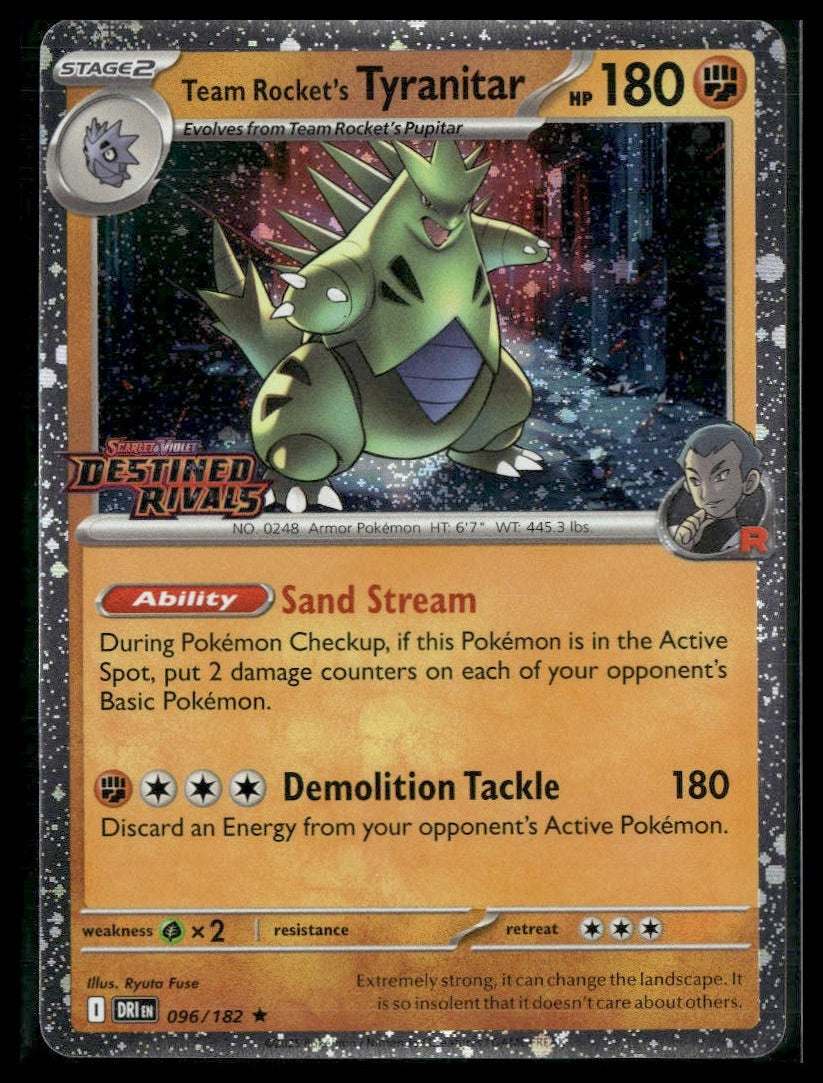 Team Rocket's Tyranitar #096/182 STAMP Build & Battle Promo Destined Rivals VLP