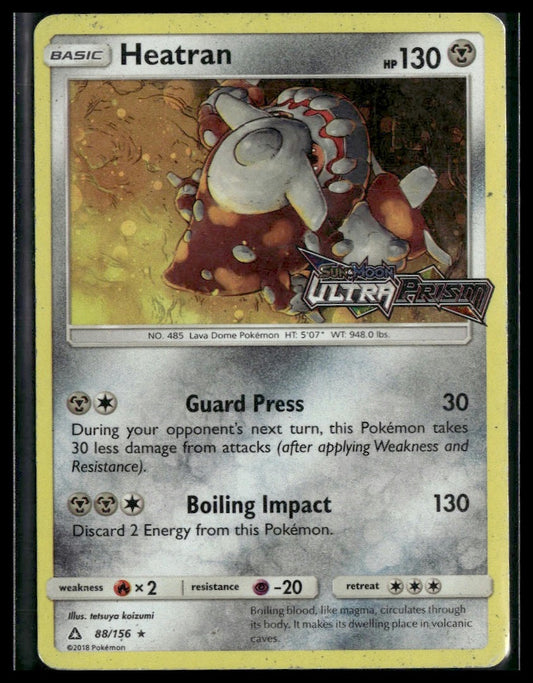 Heatran #088/156 Ultra Prism STAMP Promo MP