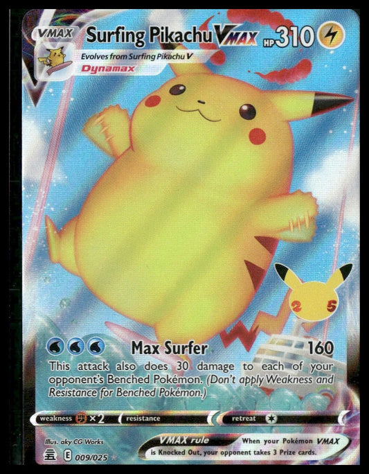 Surfing Pikachu VMAX #009/025 Celebrations VLP