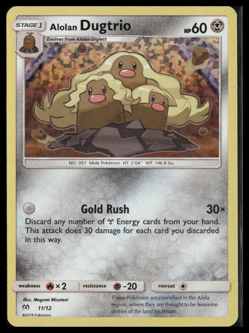 Alolan Dugtrio #011/012 McDonald's Promos 2019 LP