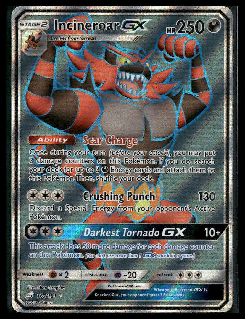 Incineroar GX #167/181 Team Up VLP