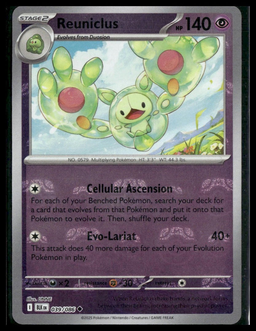 Reuniclus (Master Ball) #039/086 Black Bolt LP