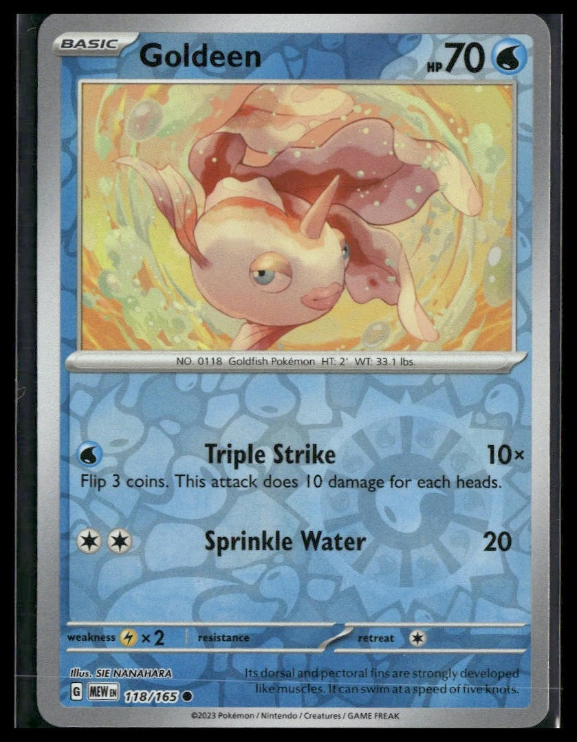 Goldeen #118/165 Reverse Holo 151 LP