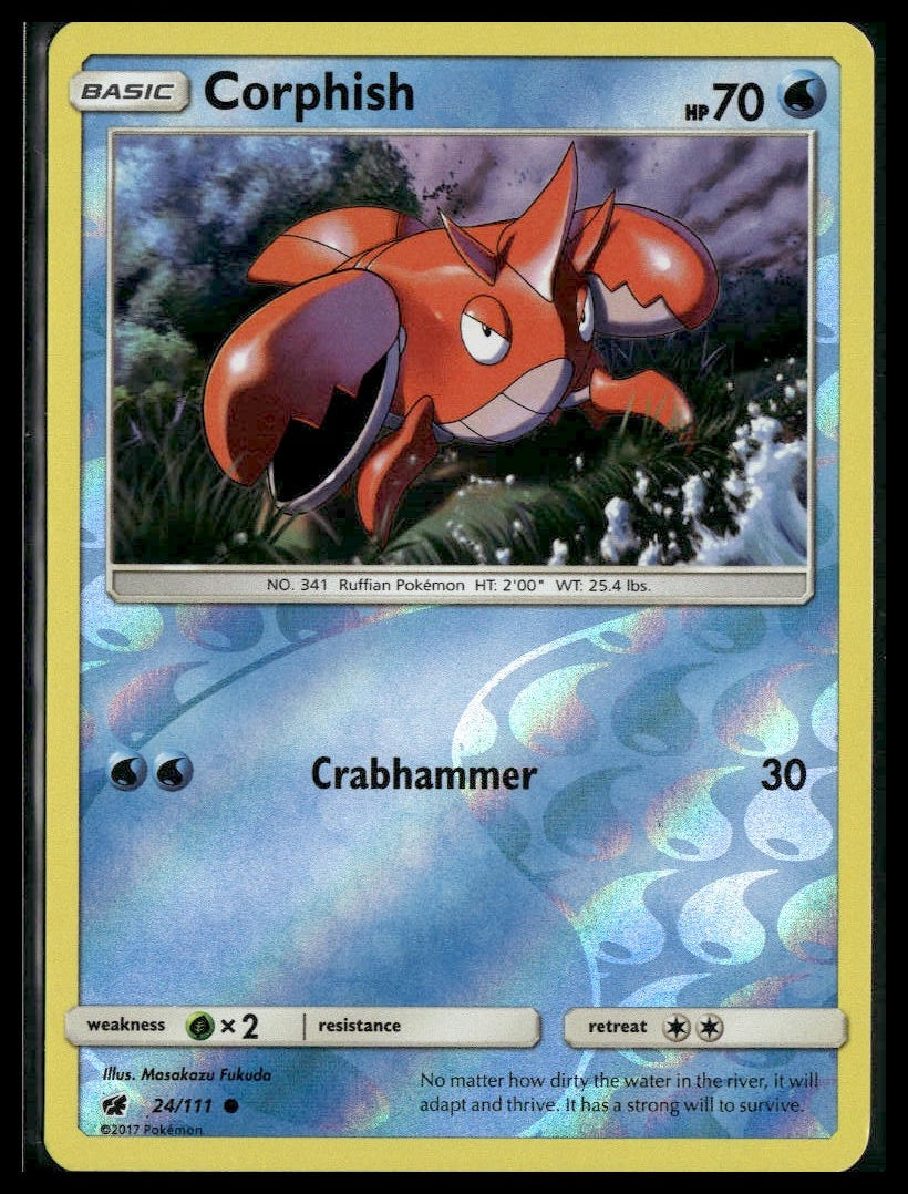 Corphish #24/111 Reverse Holo Crimson Invasion LP