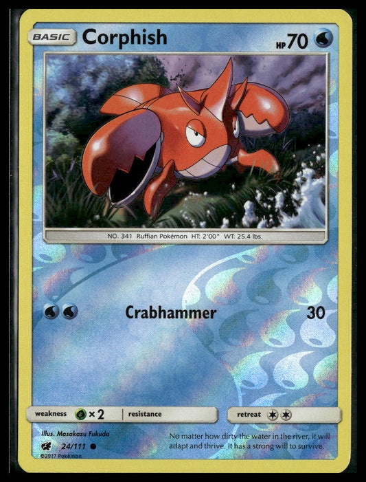 Corphish #24/111 Reverse Holo Crimson Invasion LP