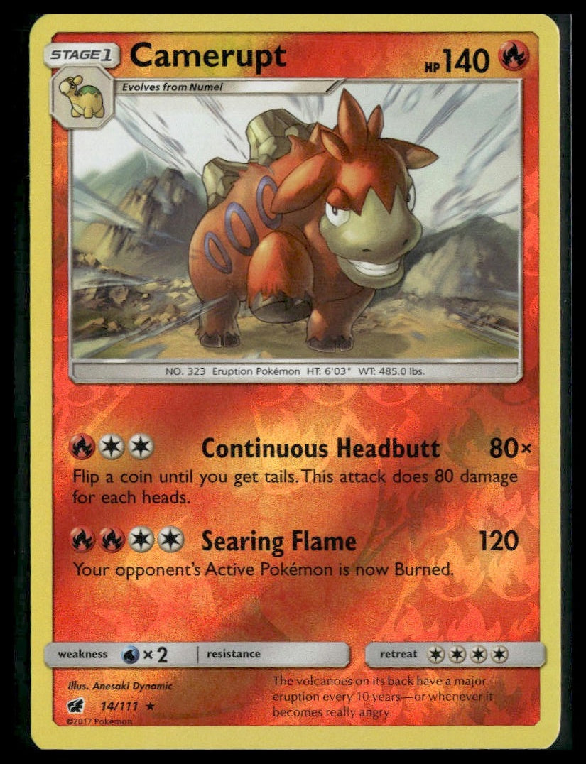 Camerupt #14/111 Reverse Holo Crimson Invasion LP