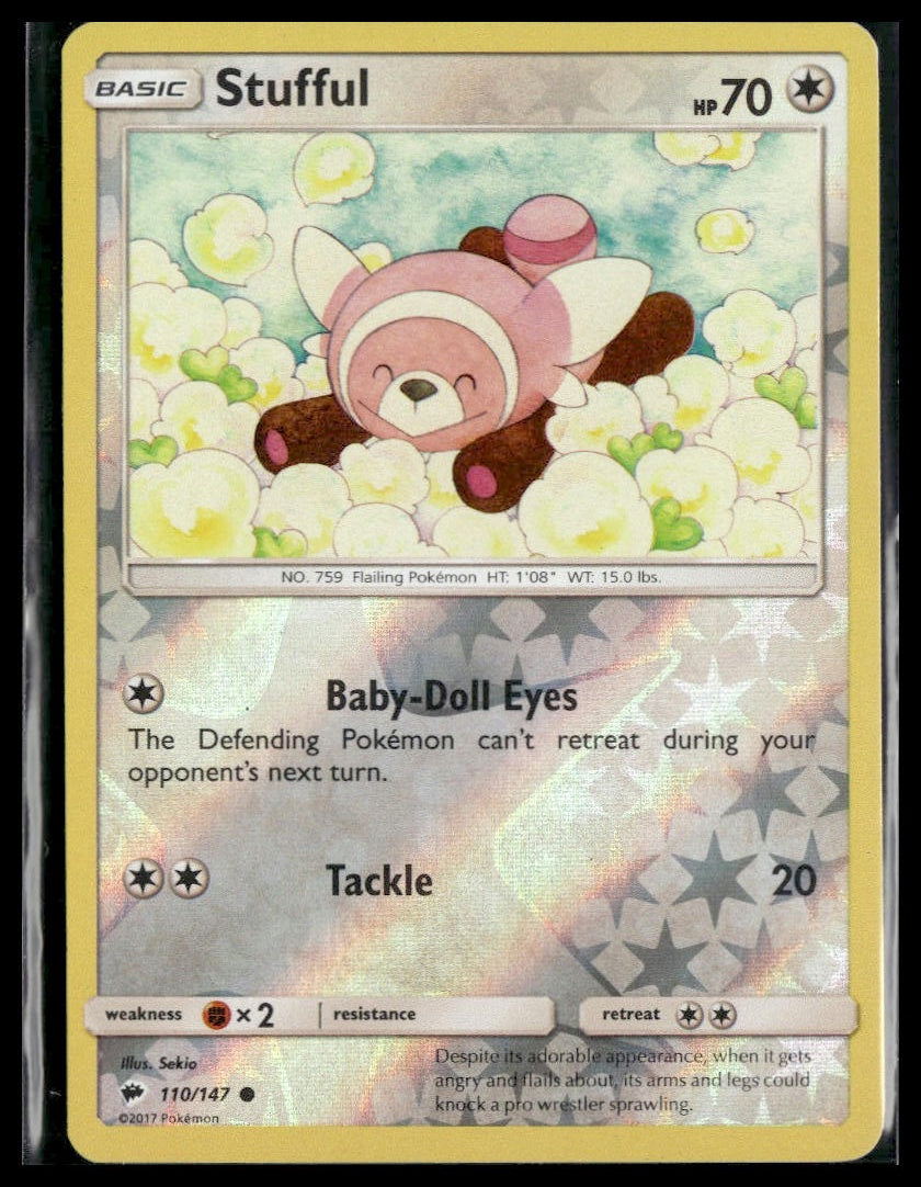 Stufful #110/147 Reverse Holo Burning Shadows LP