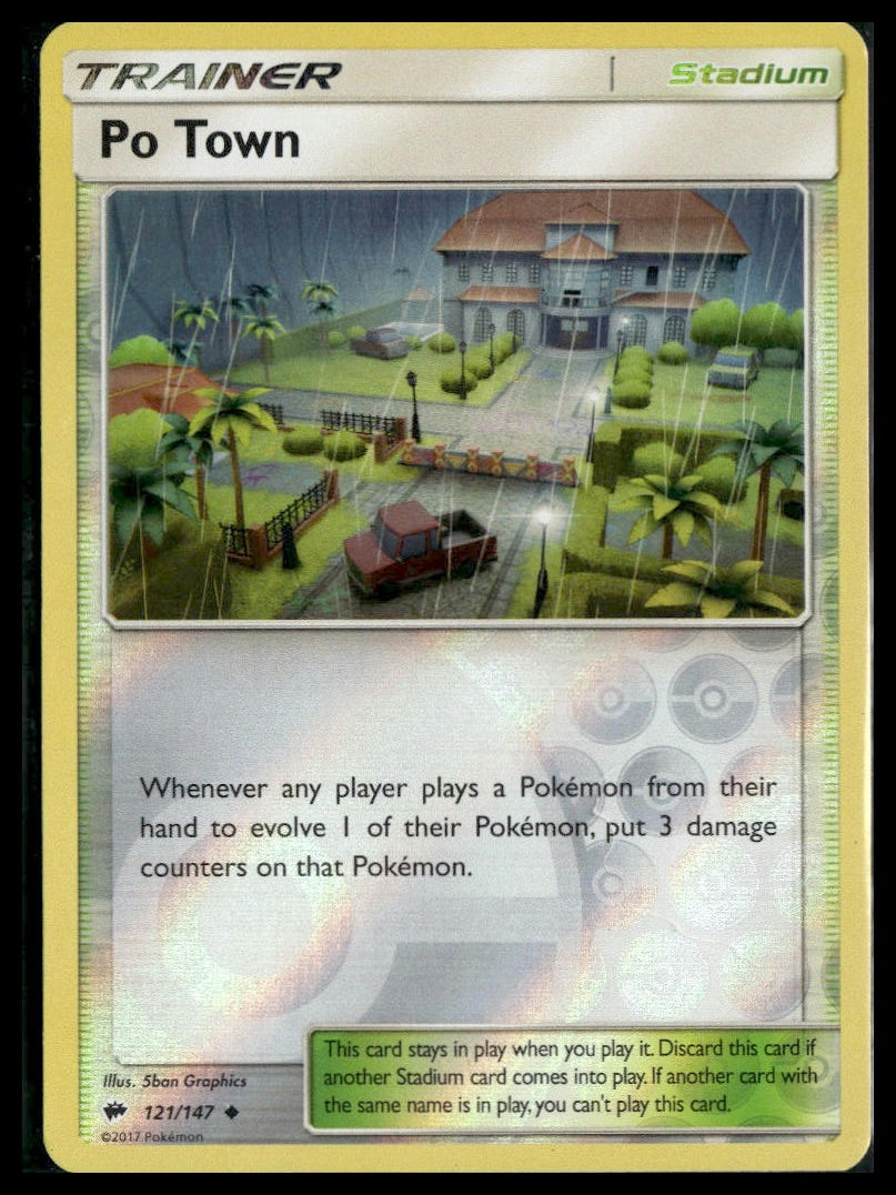 Po Town #121/147 Reverse Holo Burning Shadows LP
