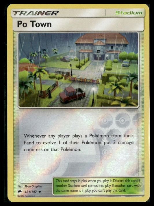 Po Town #121/147 Reverse Holo Burning Shadows LP