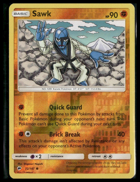 Sawk #72/147 Reverse Holo Burning Shadows LP