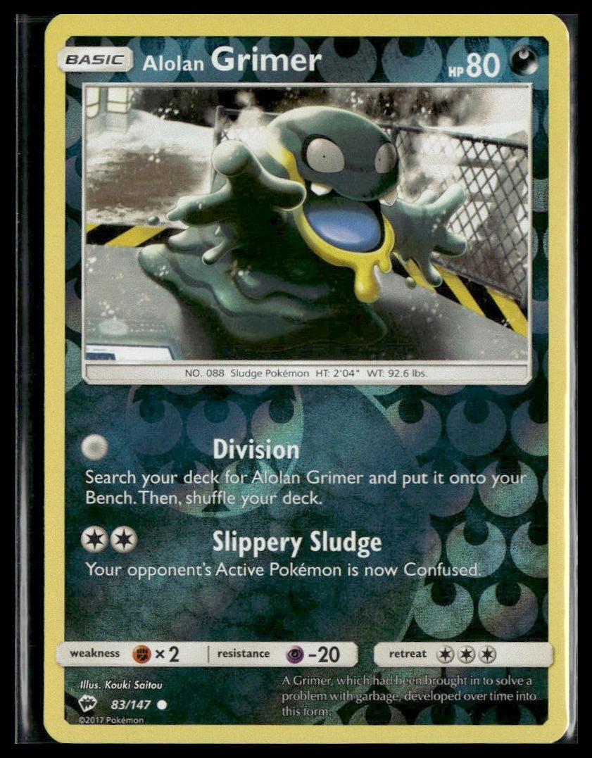 Alolan Grimer #83/147 Reverse Holo Burning Shadows LP