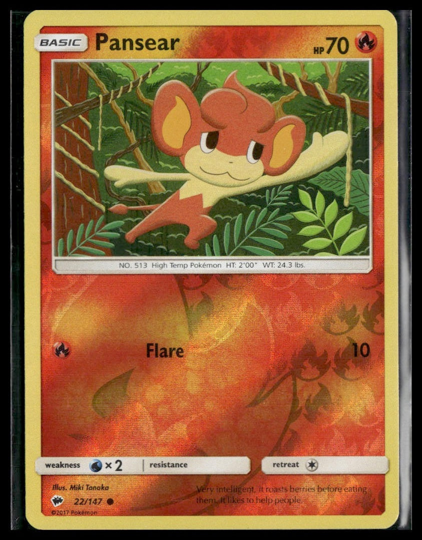 Pansear #22/147 Reverse Holo Burning Shadows LP