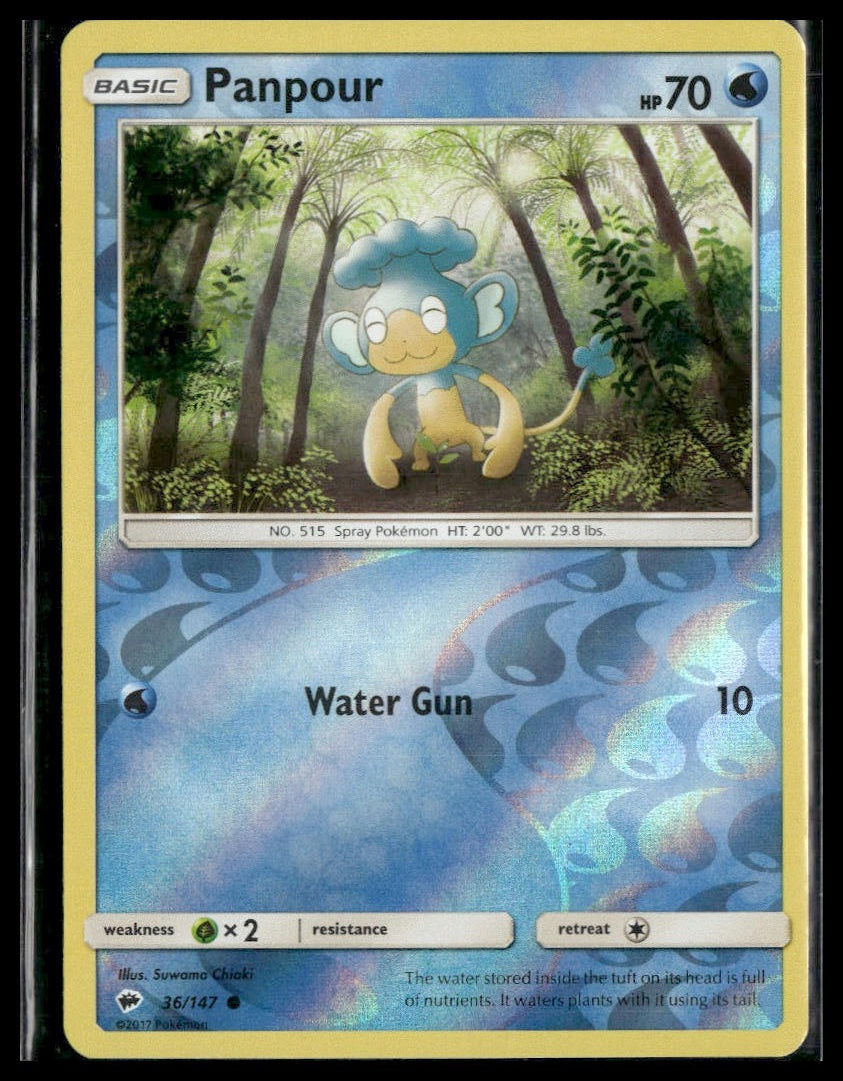 Panpour #36/147 Reverse Holo Burning Shadows LP