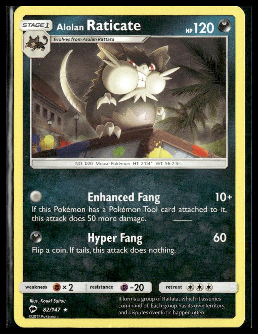 Alolan Raticate #82/147 Burning Shadows LP