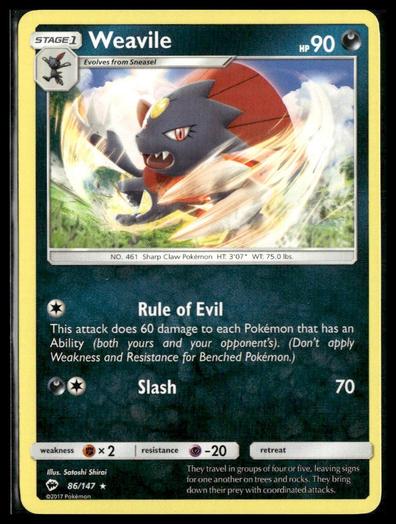 Weavile #86/147 Burning Shadows LP