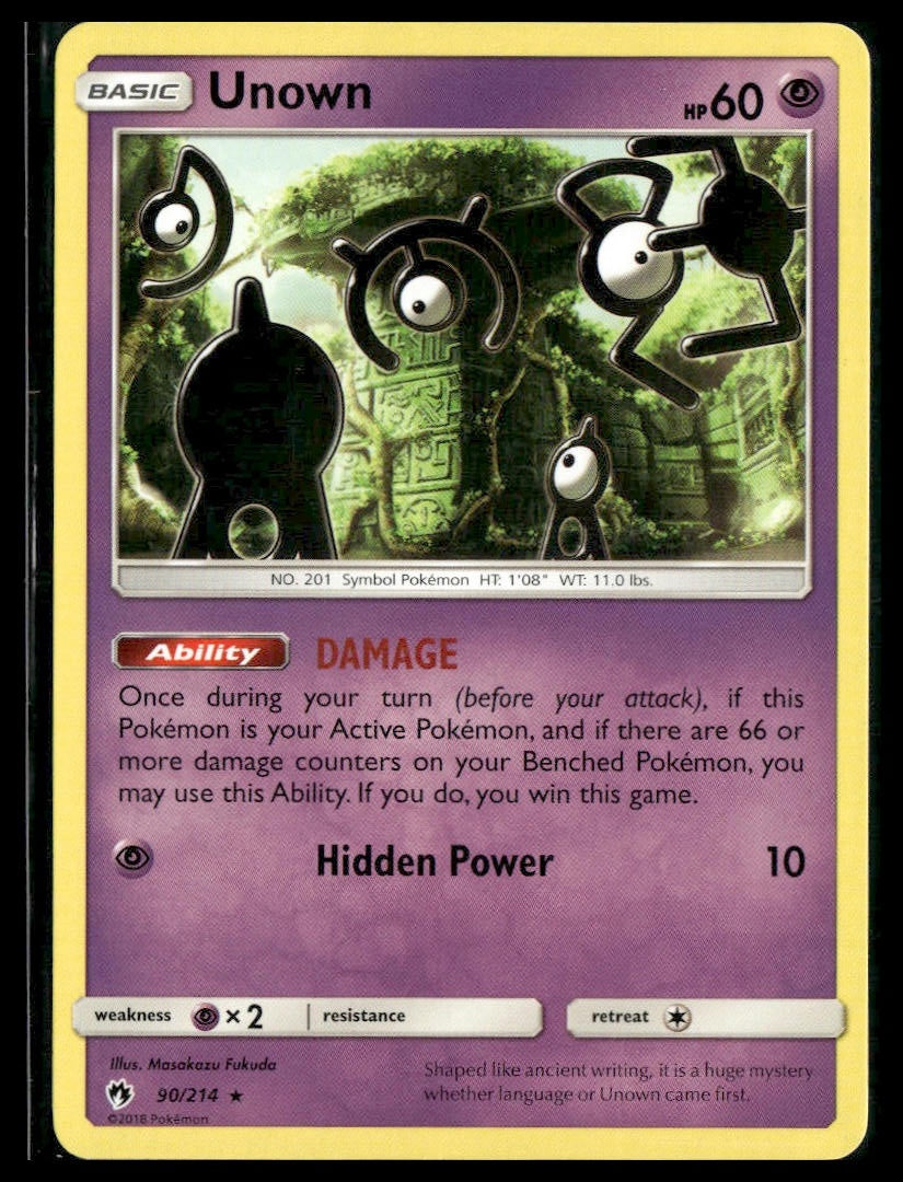 Unown #90/214 Lost Thunder LP