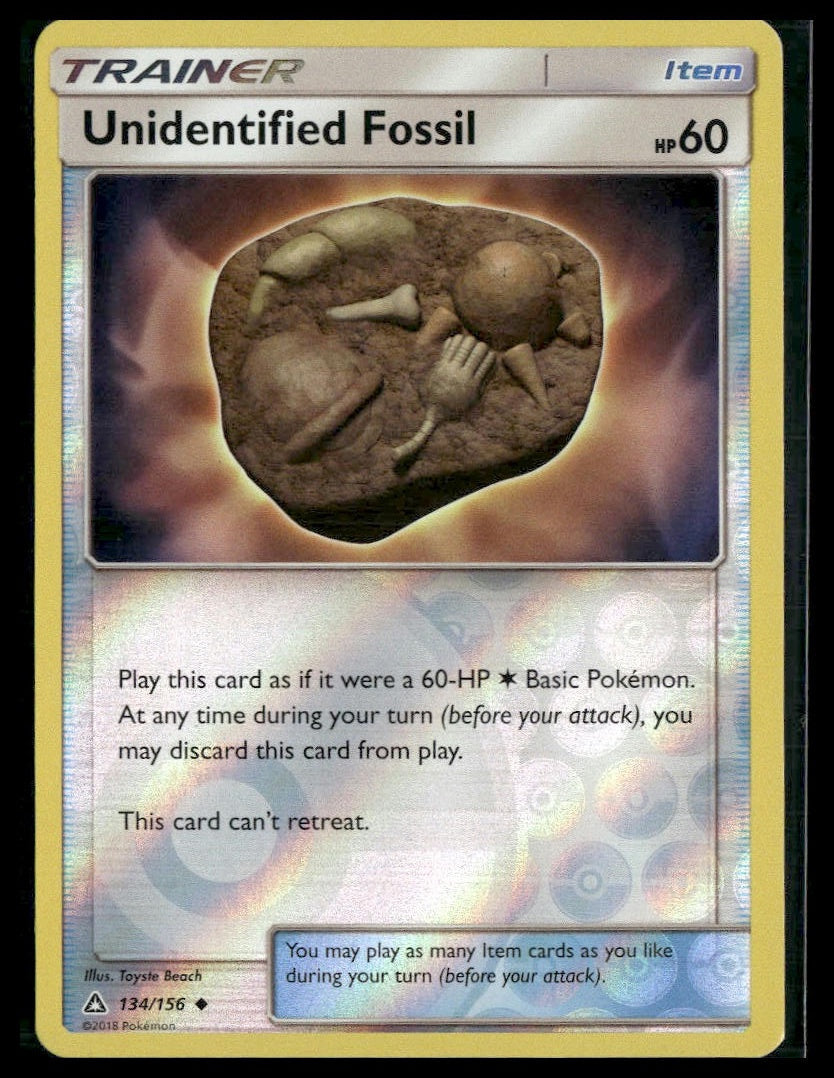 Unidentified Fossil #134/156 Reverse Holo Ultra Prism LP