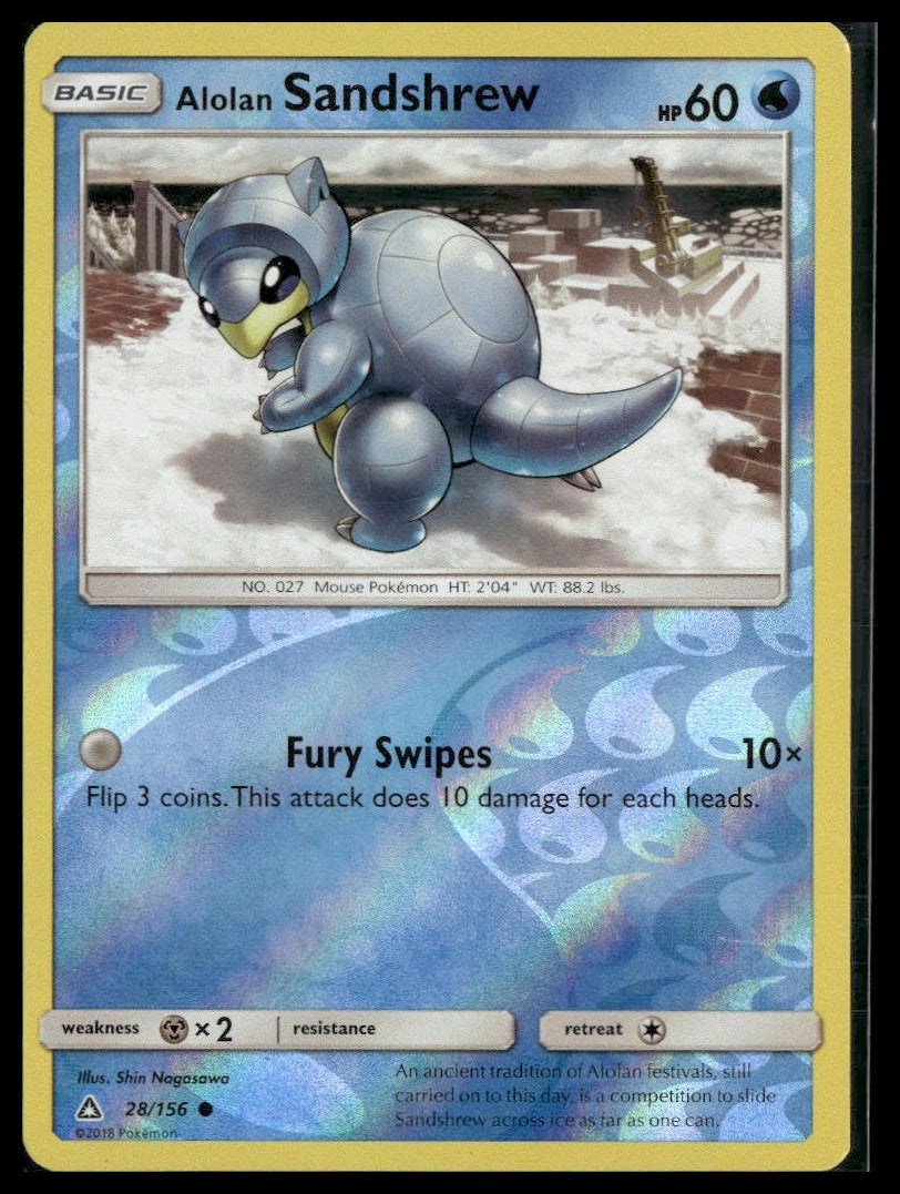 Alolan Sandshrew #28/156 Reverse Holo Ultra Prism LP
