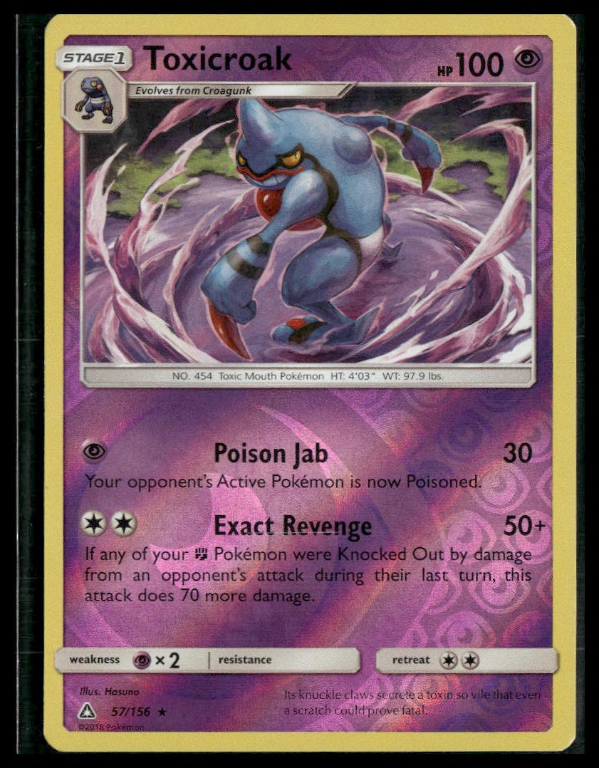 Toxicroak #57/156 Reverse Holo Ultra Prism LP