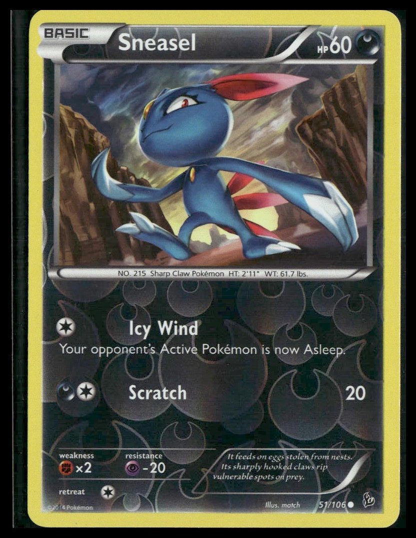 Sneasel #51/106 Reverse Holo Flashfire LP