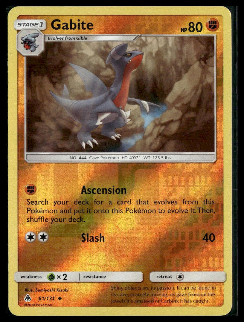 Gabite #61/131 Reverse Holo Forbidden Light LP
