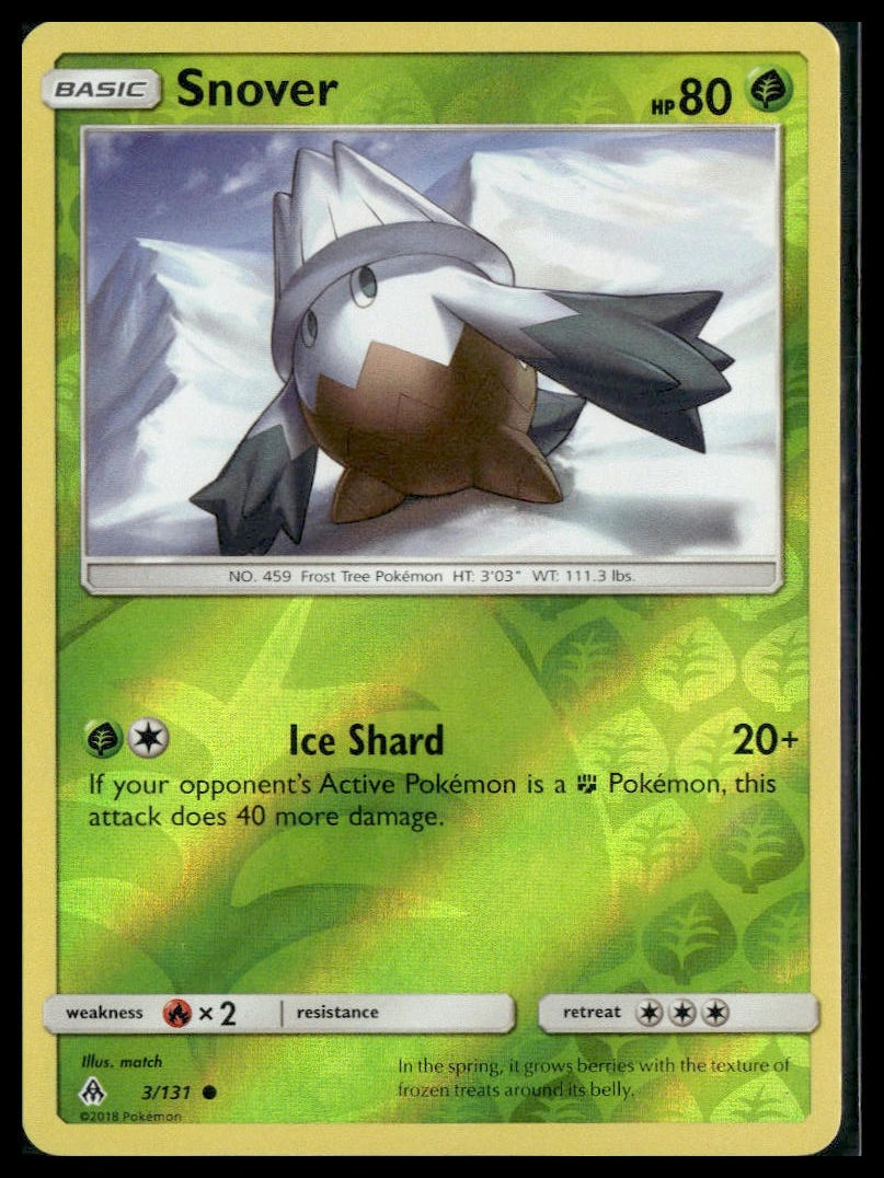 Snover #3/131 Reverse Holo Forbidden Light LP