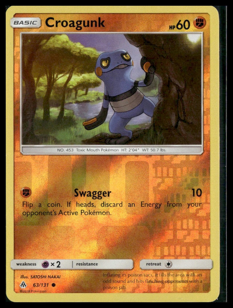Croagunk #63/131 Reverse Holo Forbidden Light LP