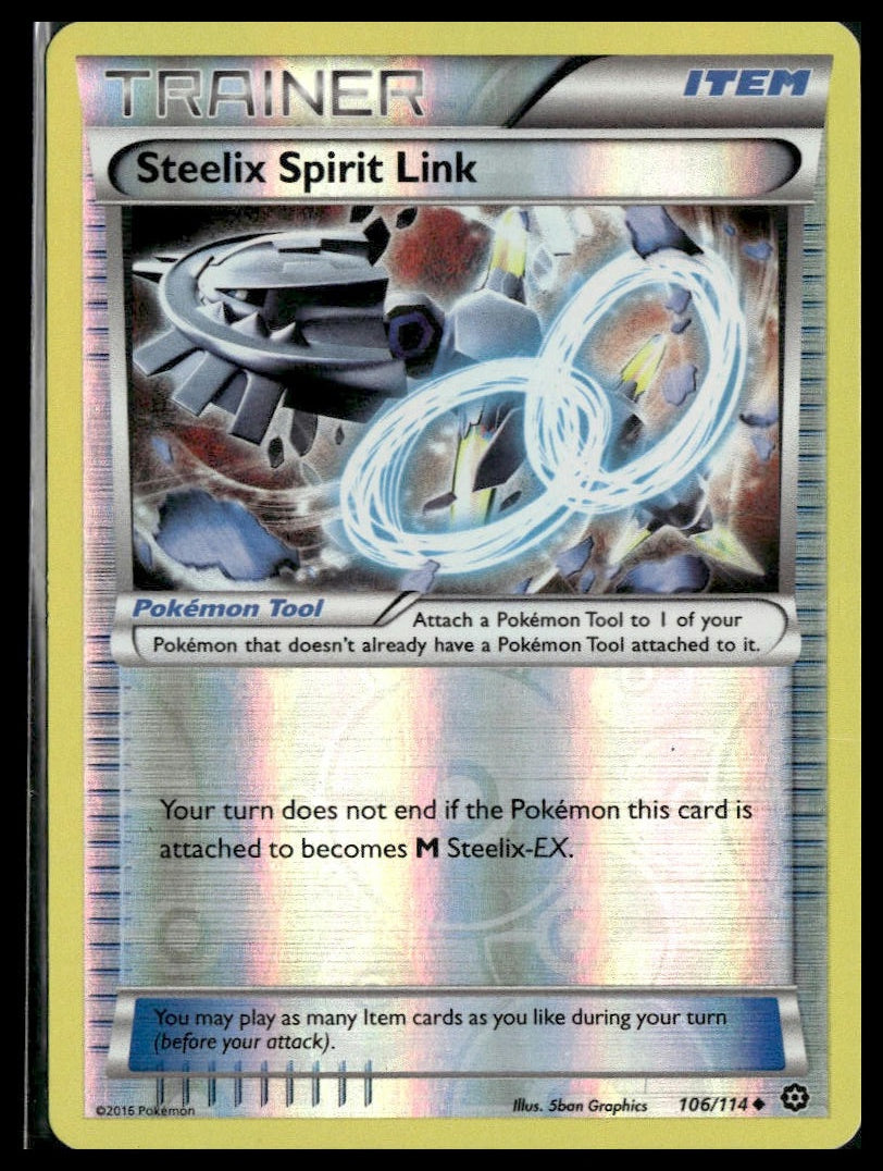 Steelix Spirit Link #106/114 Reverse Holo Steam Siege LP